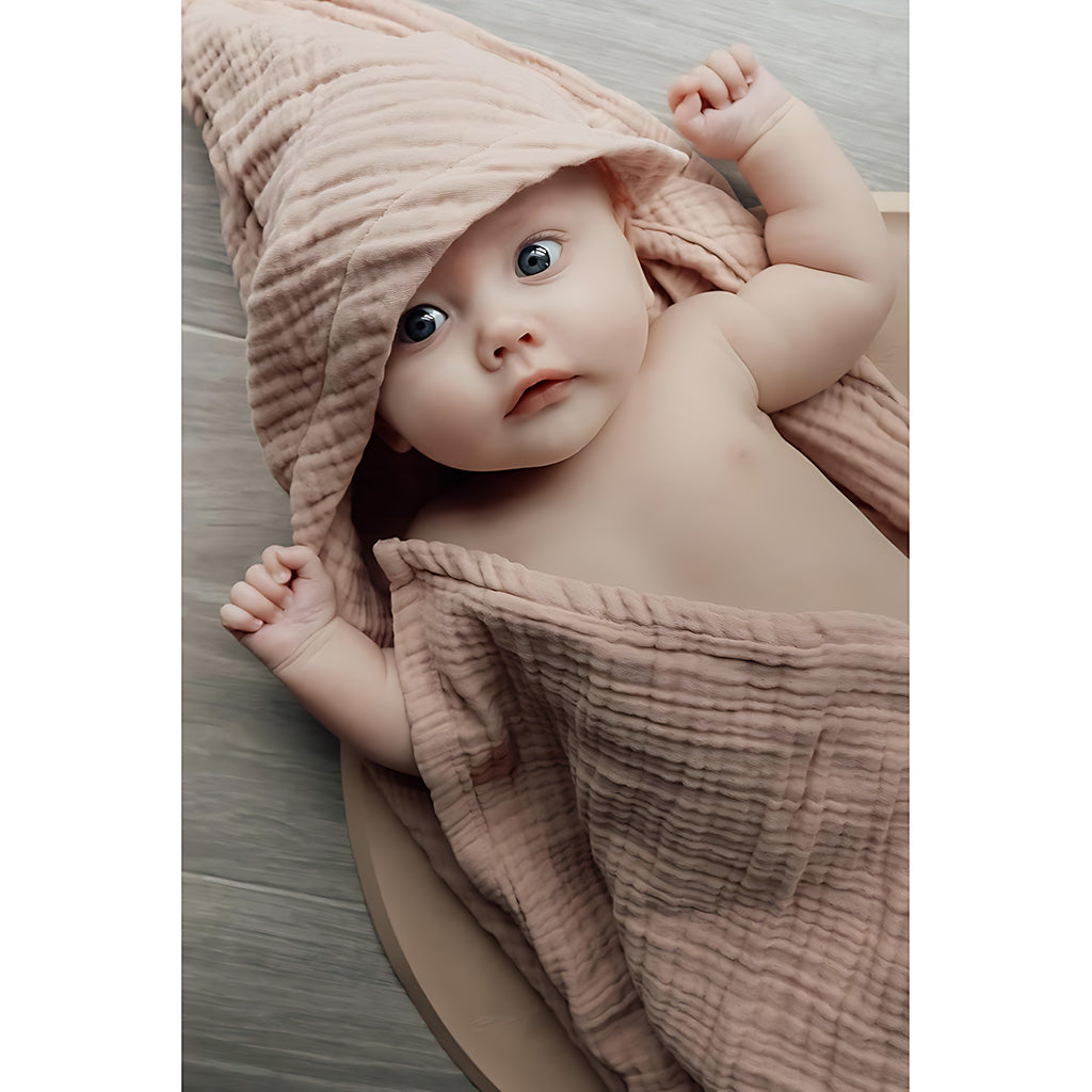 Natruba Muslin Baby Hooded Bath Towel_2 - ANB Baby
