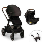 Nuna Demi Next Stroller + Rider Board + PIPA RX Travel System, Caviar - ANB Baby
