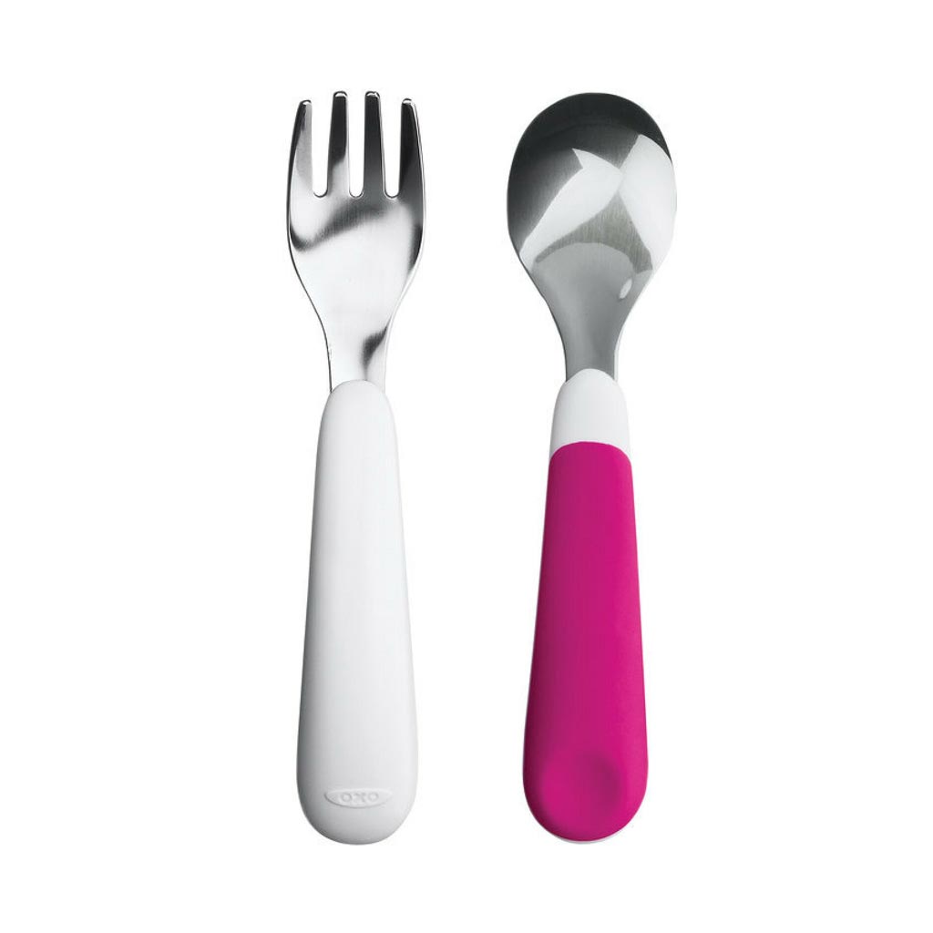 OXO-Tot-Fork-&-Spoon-Set-Pink_5 _ ANB Baby