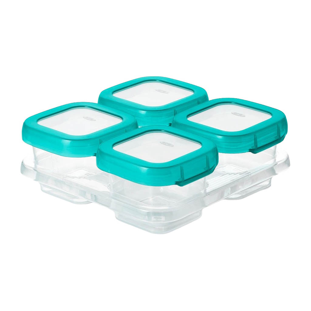OXO TOT Baby Blocks Freezer Storage Containers - 4 OZ-Food Preparation & Storage-OXO Tot-Teal-ANB Baby Store