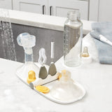 OXO TOT Breast Pump Parts Compact Drying Rack with Detail Brushes - Gray_2 - ANB Baby