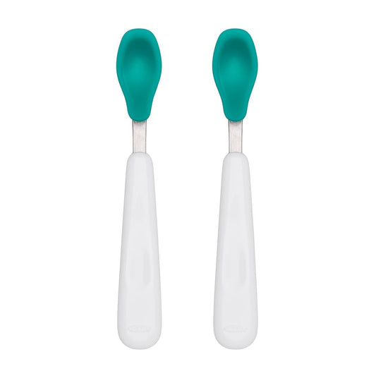 OXO TOT Feeding Spoon Set-Soft Silicone-Teal_1 - ANB Baby