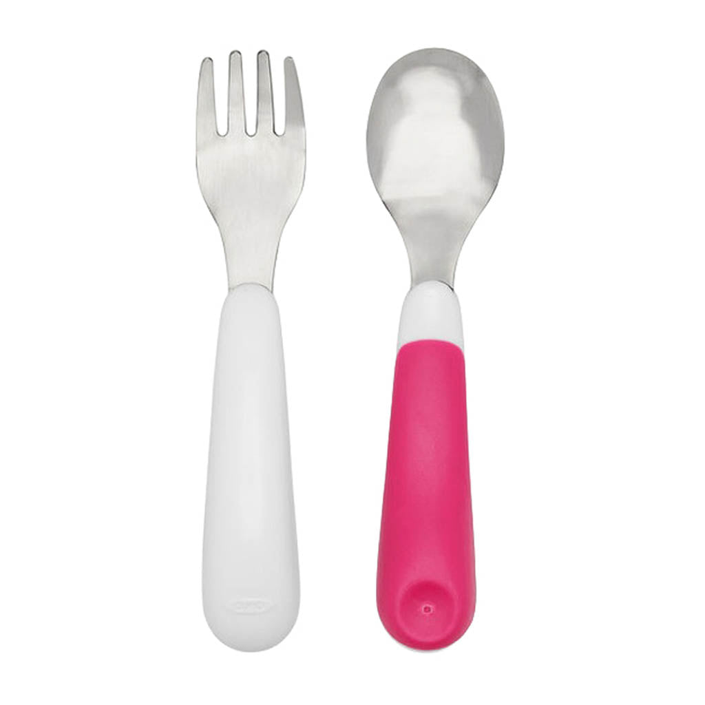OXO TOT On-The-Go Fork And Spoon Set with Carrying Case _7  - ANB Baby