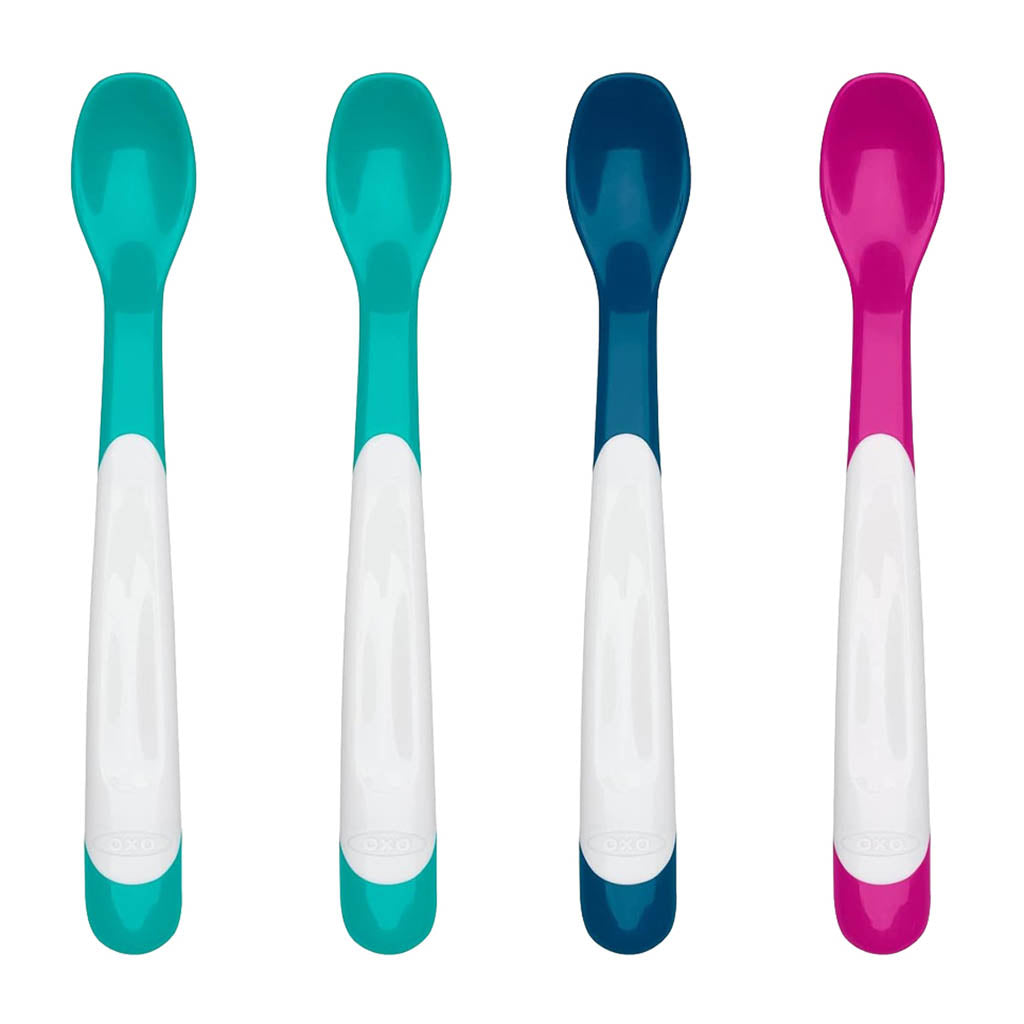 OXO TOT Plastic Infant Feeding Spoon Multipack-Mealtime Accessories-OXO Tot-Multicolor-ANB Baby Store