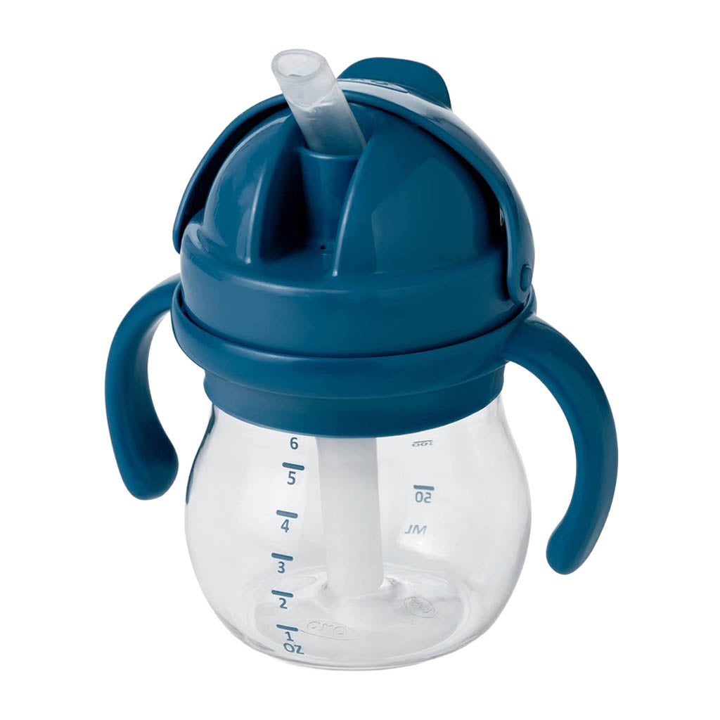 OXO TOT Transitions Straw Cup with Removable Handles-6 OZ-Navy_8 - ANB Baby