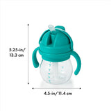 OXO TOT Transitions Straw Cup with Removable Handles-6 OZ-Teal_3 - ANB Baby
