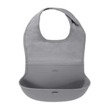 OXO Tot Waterproof Silicone Roll Up Bib with Comfort Gray_7 - ANB Baby