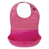OXO Tot Waterproof Silicone Roll Up Bib with Comfort pink_6