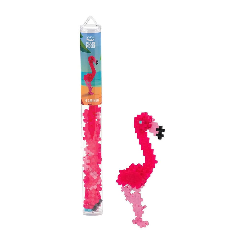 Plus-Plus Flamingo Construction Building Mini Puzzle Blocks, 70 Pieces Tube-Puzzles & Games-Plus-Plus-ANB Baby Store