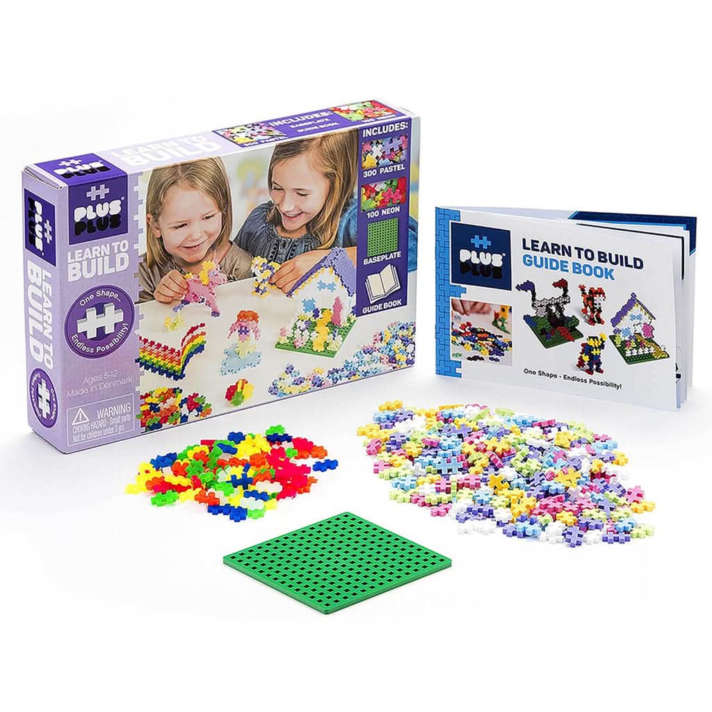Plus-Plus Learn to Build Pastel Color Mix Puzzle Blocks, 400 Piece-Puzzles & Games-Plus-Plus-ANB Baby Store