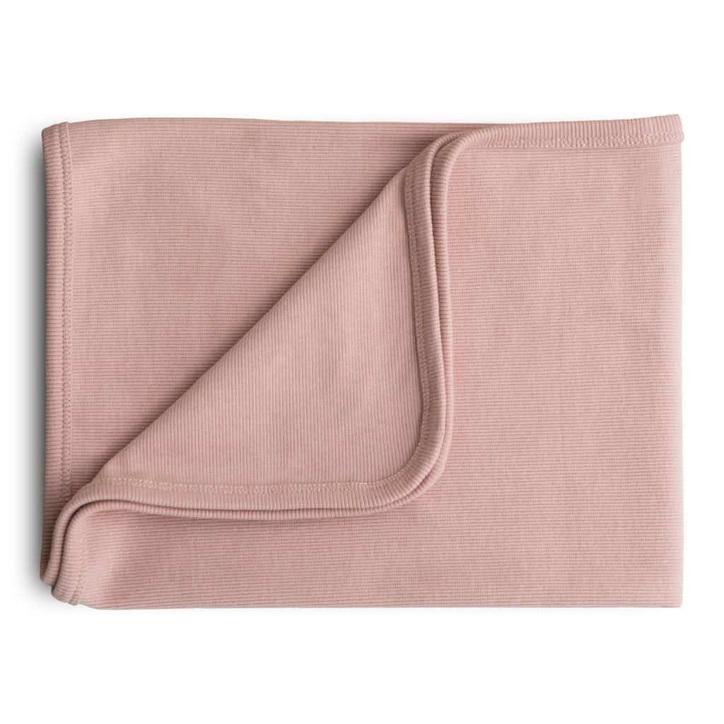 Mushie Ribbed Baby Blanket-Clothing-Mushie-Blush-ANB Baby Store