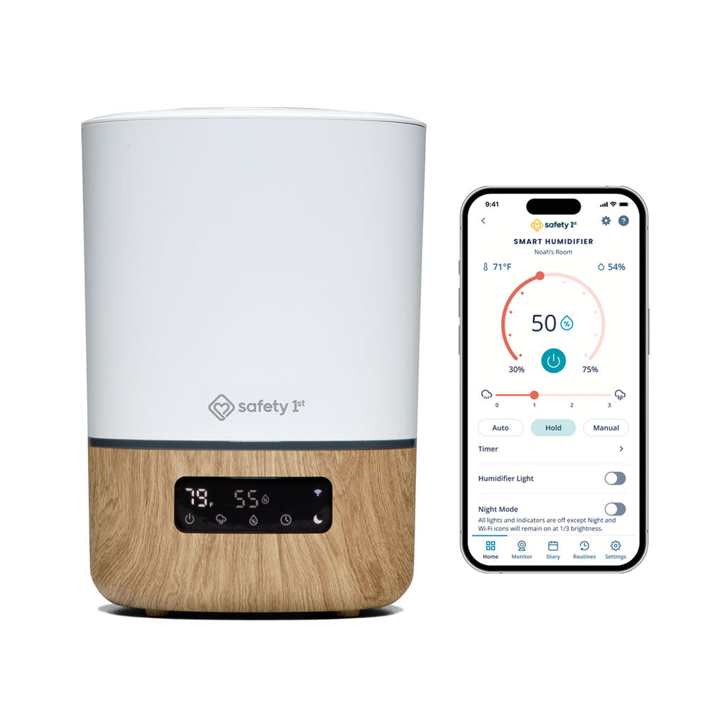 Safety 1st Smart Humidifier-Humidifiers & Air Purifiers-Safety 1st-White/Wood-ANB Baby Store
