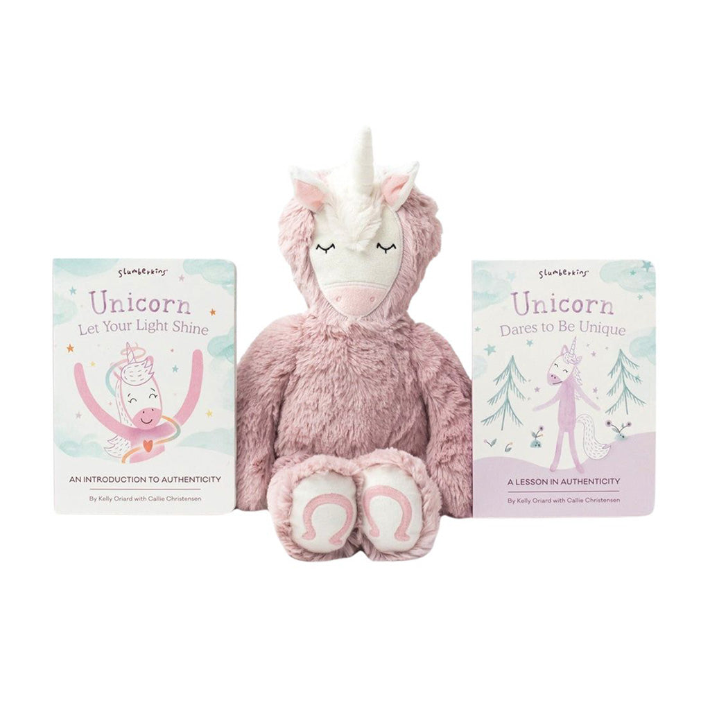 Slumberkins Unicorn Kin-Authenticity-2 Books_1 - ANB Baby