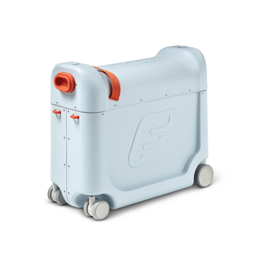 Stokke JetKids Kids Suitcase and Portable Bed, Blue Sky_Side- ANB Baby