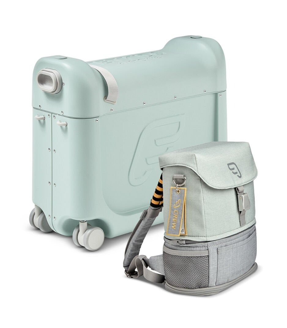 Stokke Jetkids BedBox + Crew Backpack Travel Bundle-Green_4 - ANB Baby
