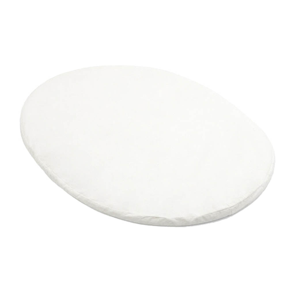 Stokke Sleepi Mini Organic Cotton Fitted Sheet-Mattresses & Covers-Stokke-White-ANB Baby Store