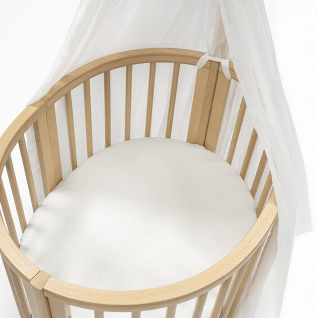 Stokke Sleepi Mini Organic Cotton Fitted Sheet-White_3 - ANB Baby