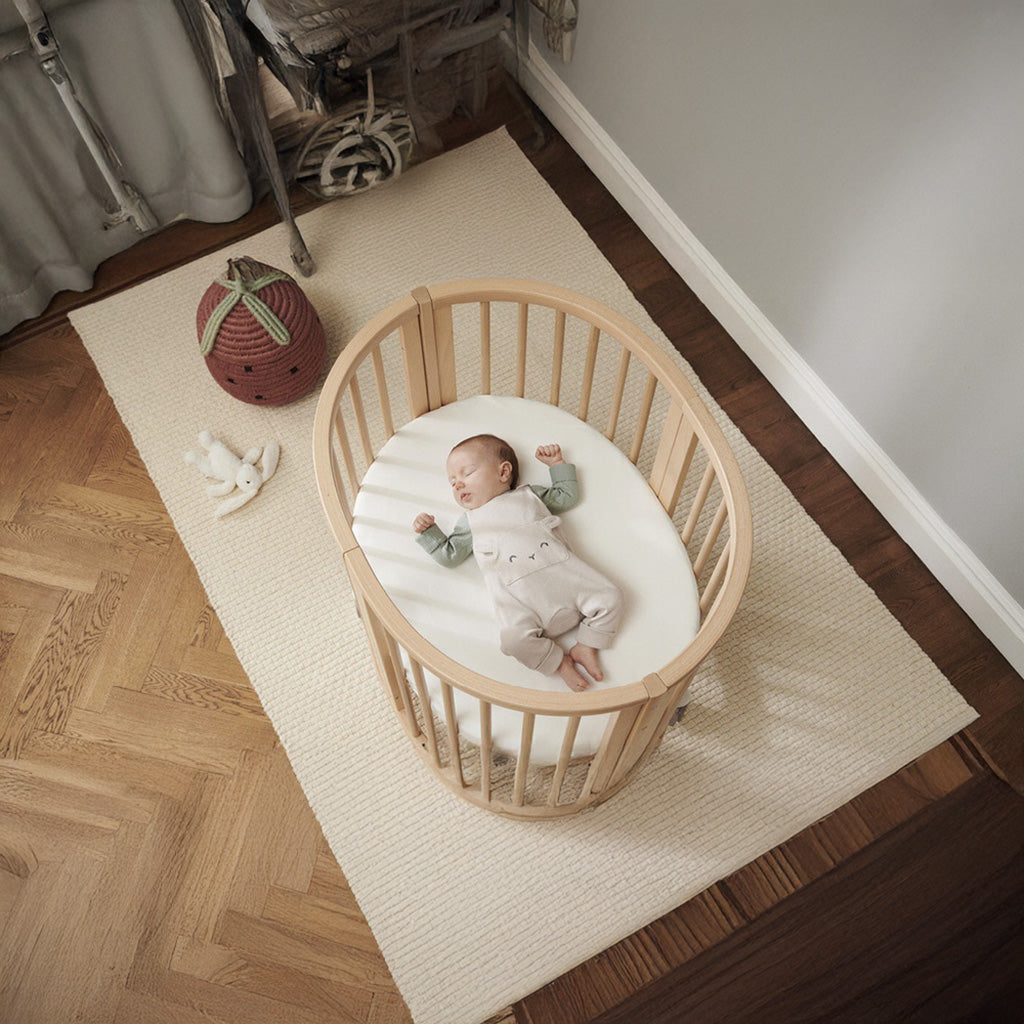 Stokke Sleepi Mini Organic Cotton Fitted Sheet-White_7 - ANB Baby