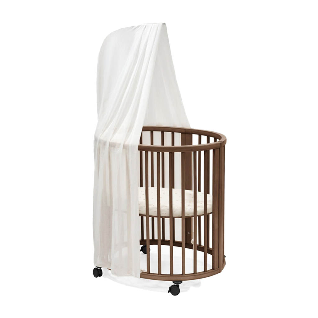 Stokke Sleepi Mini Organic Cotton Fitted Sheet -Flower Ecru_5 - ANB Baby