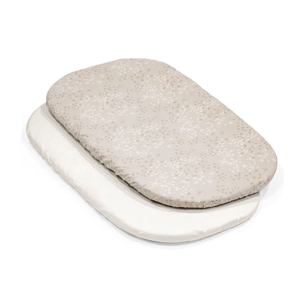 Stokke Snoozi Fitted Sheet 2 Pack-Cribs & Bassinets-Stokke-Beige-ANB Baby Store