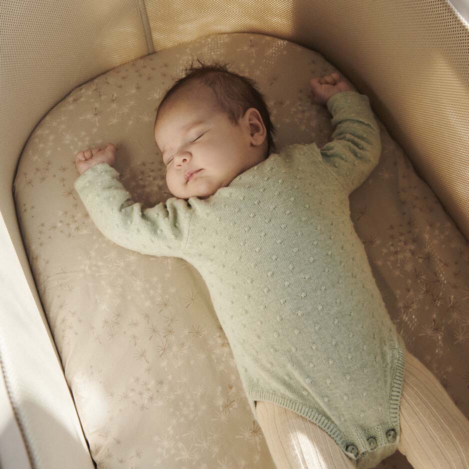 Stokke Snoozi Fitted Sheet 2 Pack-Dandelion Beige and Vanilla Cream_2 - ANB Baby