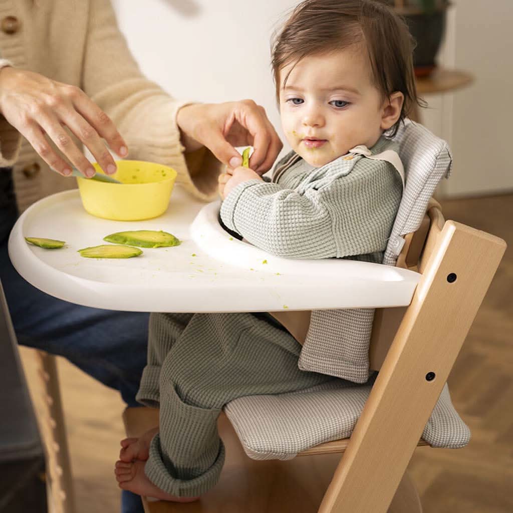 Stokke Tripp Trapp High Chair 2 with Cushion-Newborn Set and Stokke Tray_2 - ANB Baby