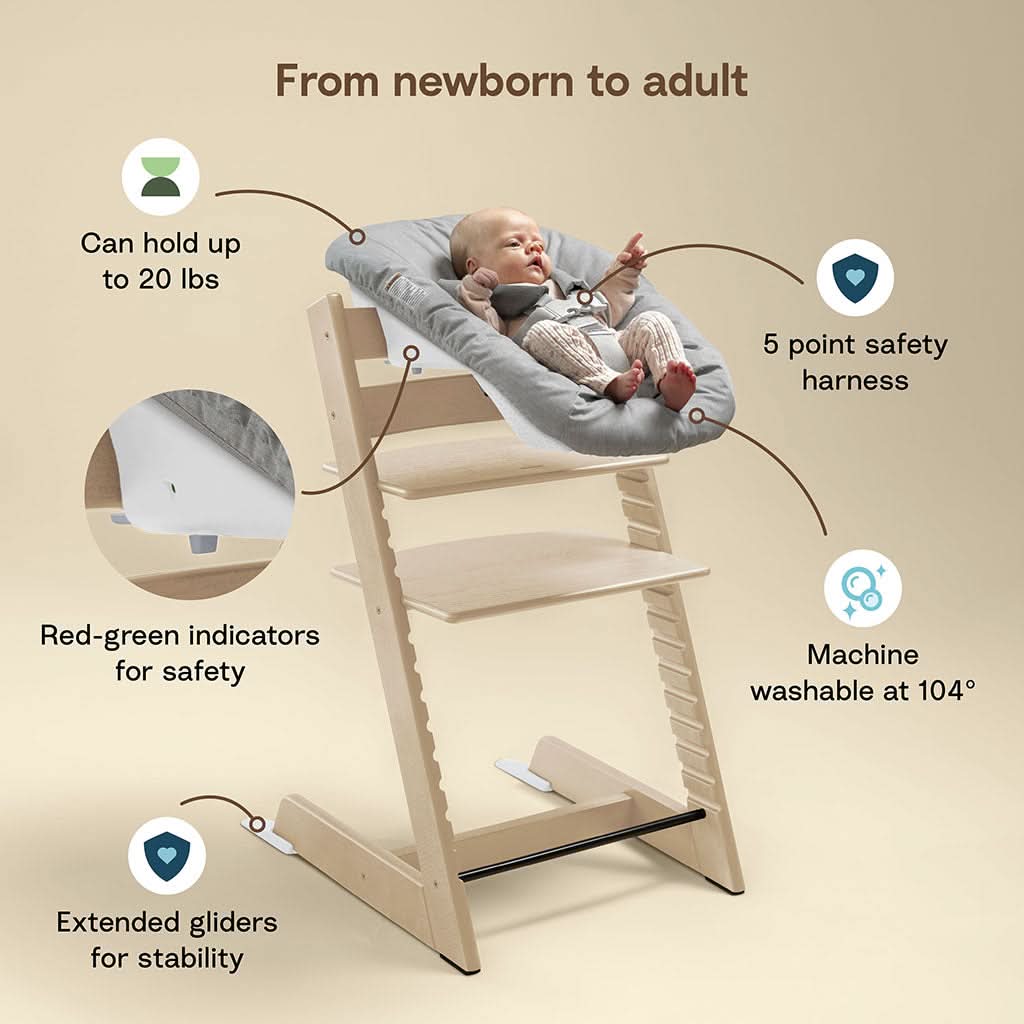 stokke tray review Stokke Tripp Trapp High Chair² with Cushion, Tray and Newborn Set, Black + Grey Cushion
