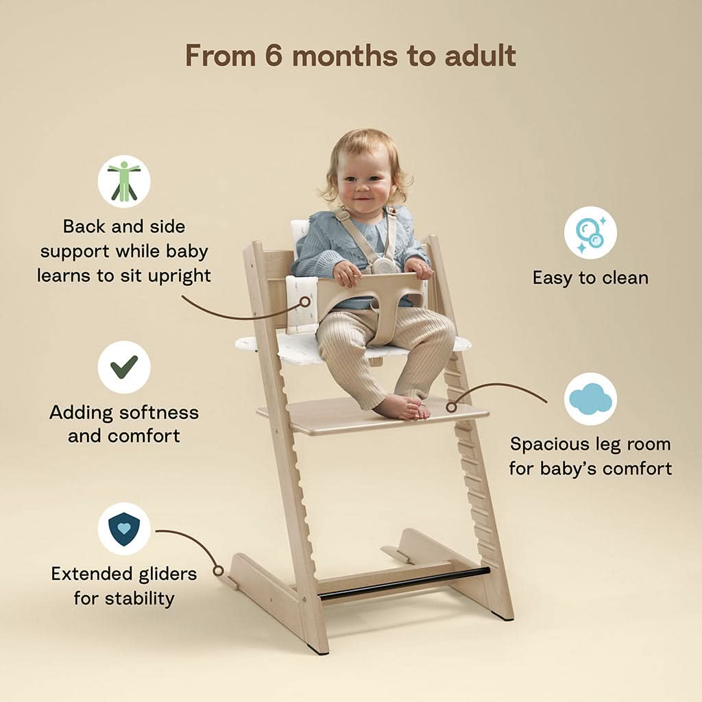 Stokke Tripp Trapp High Chair 2 with Cushion-Newborn Set and Stokke Tray_7 - ANB Baby