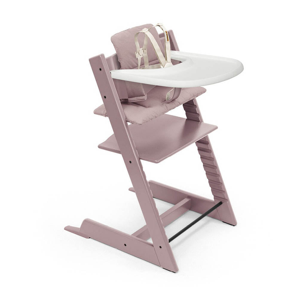 Stokke Tripp Trapp High Chair 2 with Cushion and Tray Heather Mauve With Heather Mauve_16. - ANB Baby