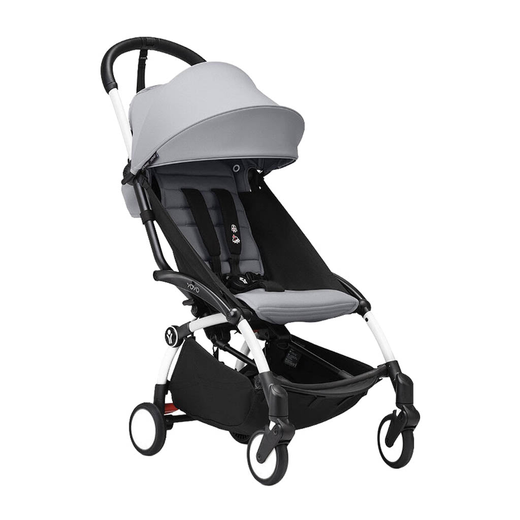 Stokke YOYO Lightweight Stroller from 6 Months-White Frame Stone_1 - ANB Baby