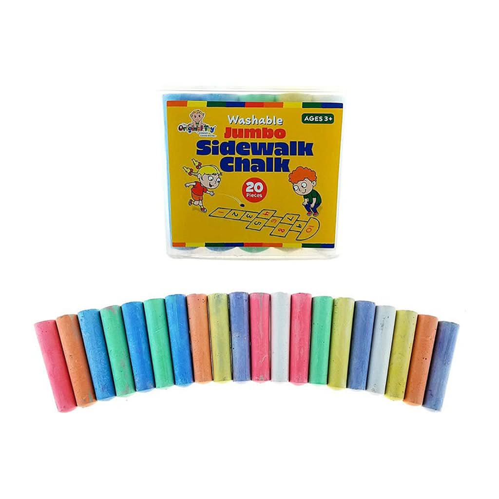 The Original Toy 20 Non-Toxic Jumbo Washable Sidewalk Chalk-Puzzles & Games-The Original Toy Company-ANB Baby Store
