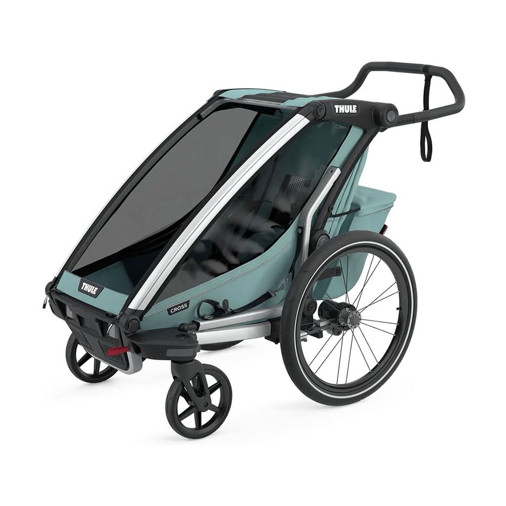 thule chariot double jogging stroller Thule Chariot Cross Double 2-Seat Multisport Trailer & Stroller
