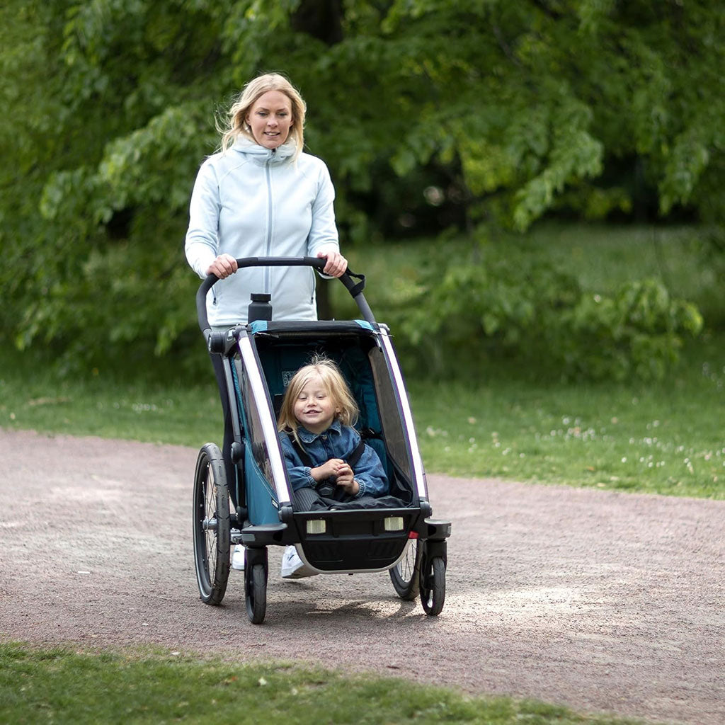 Thule-Chariot-Cross-Double---2-Seat-Majolic-Blue_2. - ANB Baby