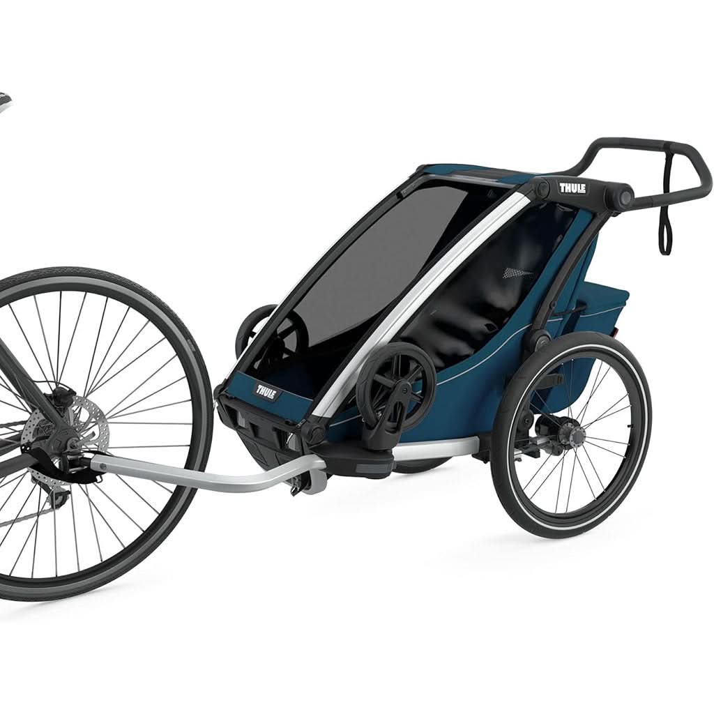 chariot double bike stroller Thule Chariot Cross Double 2-Seat Multisport Trailer & Stroller