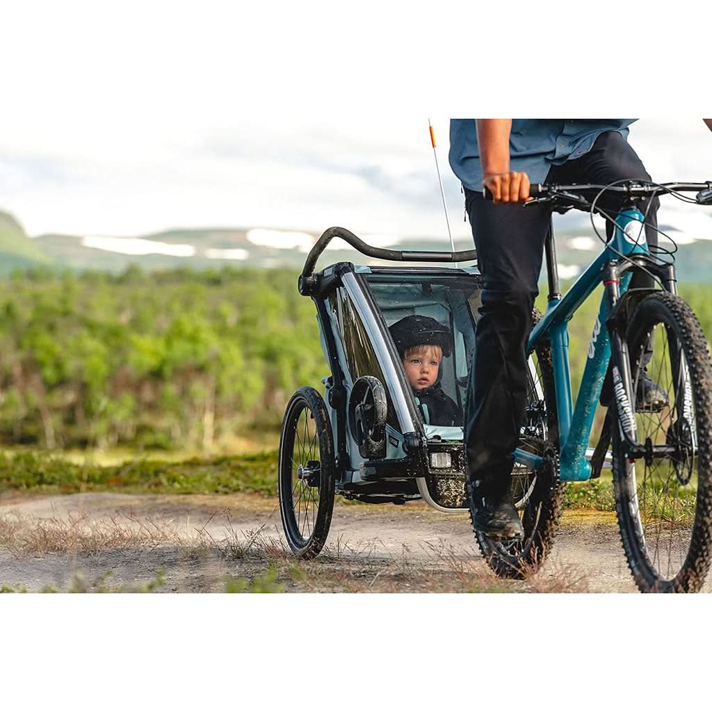 chariot double bike stroller Thule Chariot Cross Double 2-Seat Multisport Trailer & Stroller