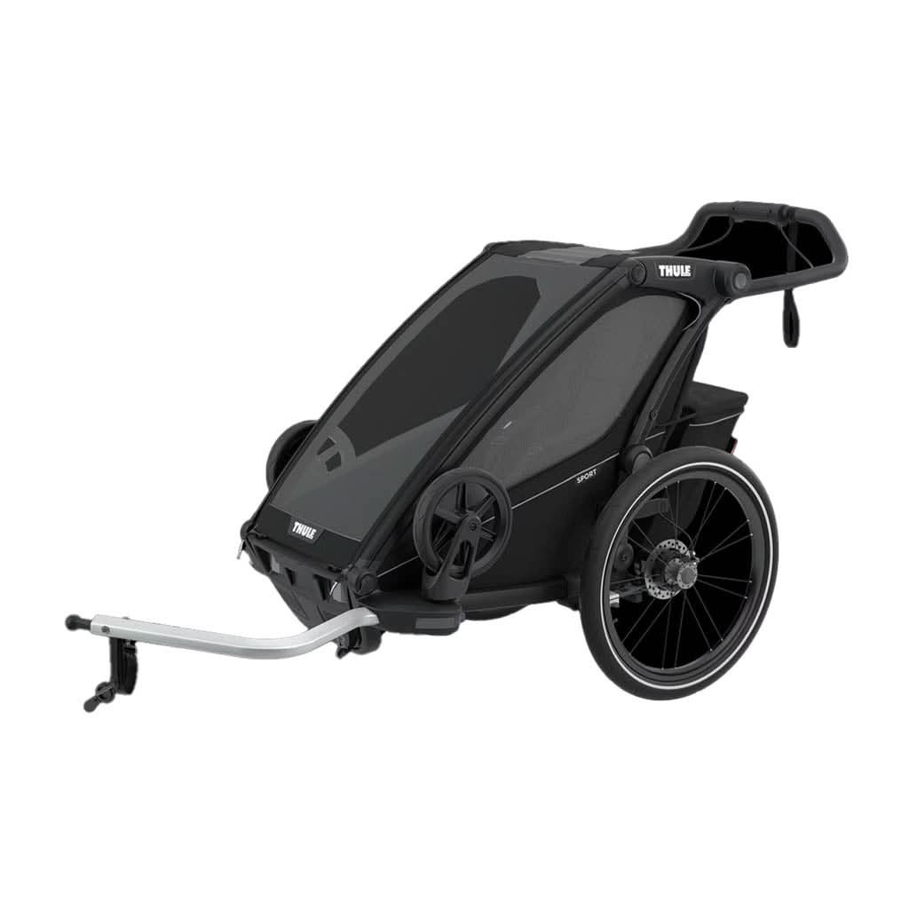 Thule Chariot Sport 1, Midnight Black / Black Frame-Jogging Strollers-Thule-ANB Baby Store