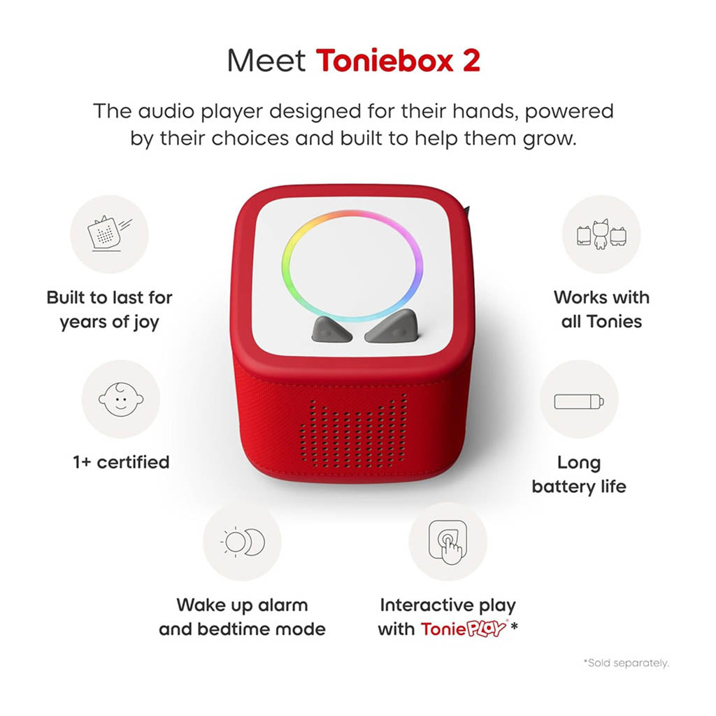 Tonies Toniebox 2 Screen-Free Starter Set-Playtime Puppy-Sunset Red_4 - ANB Baby