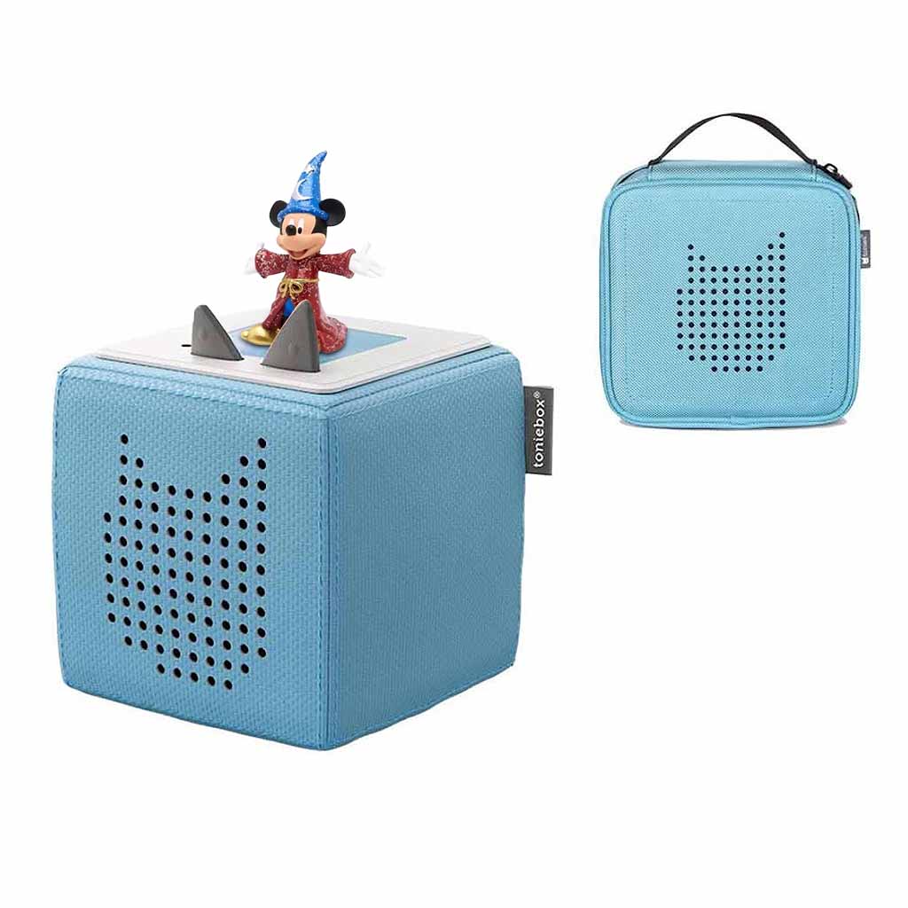 Tonies Toniebox Playtime Puppy Starter Set and Carry Case Light Blue with Tonies Audio Play Figurine, Fantasia - ANB BABY
