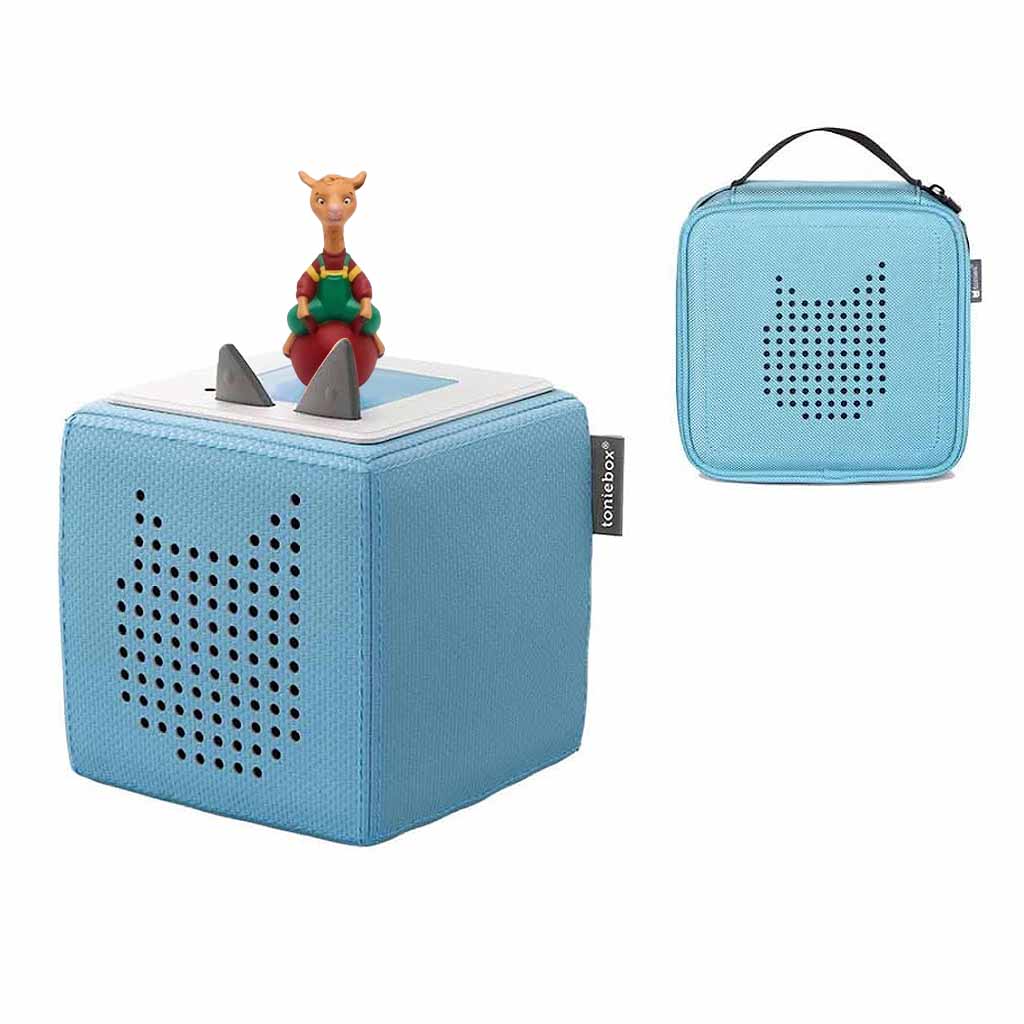 Tonies Toniebox Playtime Puppy Starter Set and Carry Case Light Blue with Tonies Audio Play Figurine, Llama Llama - ANB BABY