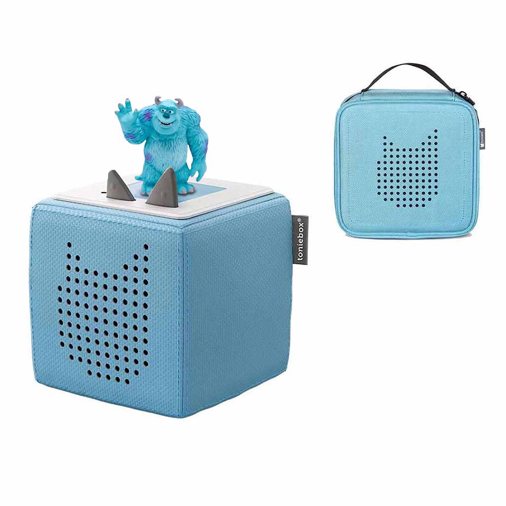 Tonies Toniebox Playtime Puppy Starter Set and Carry Case Light Blue with Tonies Audio Play Figurine, Monster Inc - ANB BABY