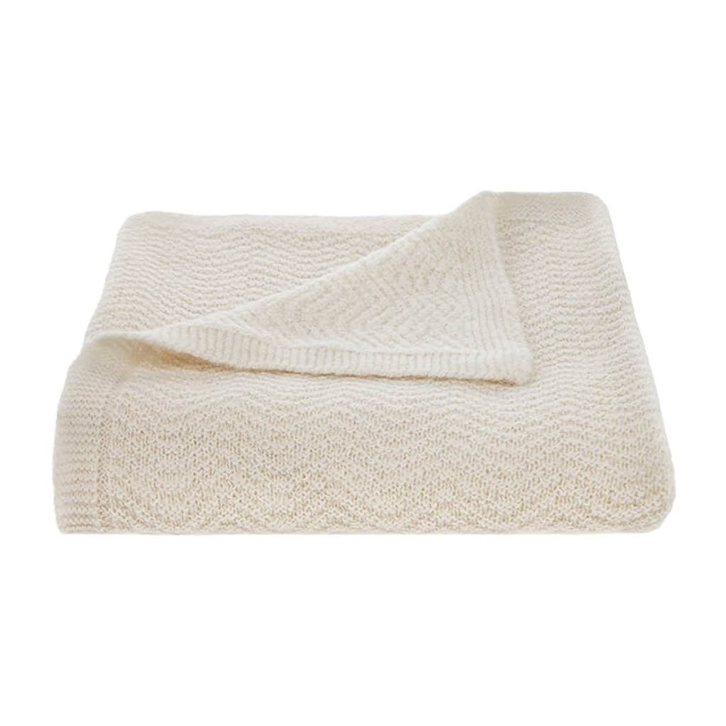 Tuwi Wave Knitted Baby Blanket-Mattresses & Covers-TUWI-Cream-ANB Baby Store