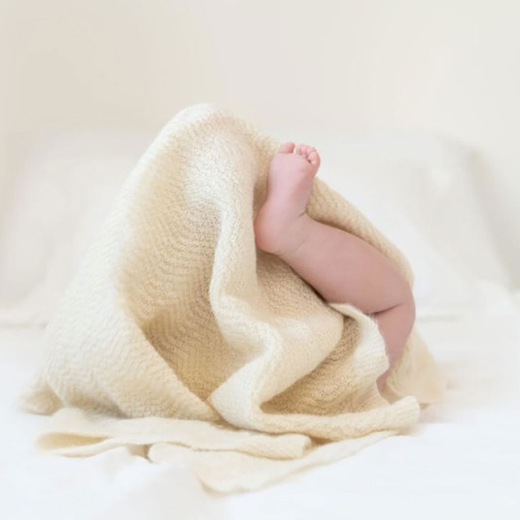 Tuwi Wave Knitted Baby Blanket-Mattresses & Covers-TUWI-Cream-ANB Baby Store