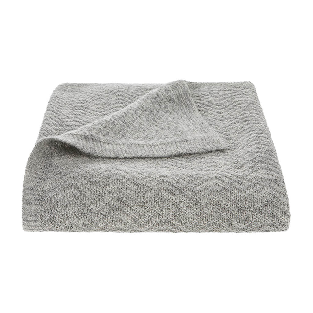 Tuwi Wave Knitted Baby Blanket-Mattresses & Covers-TUWI-Grey-ANB Baby Store
