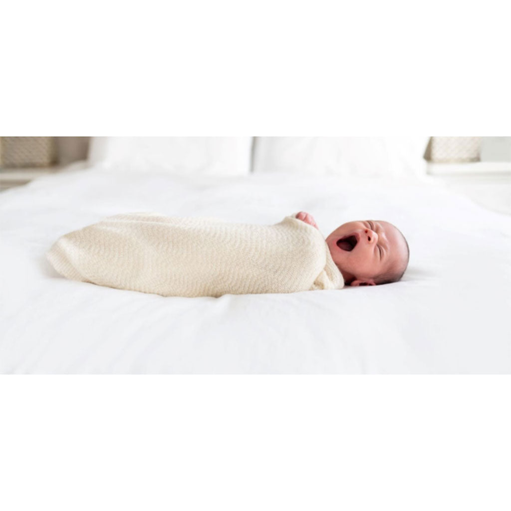 Tuwi Wave Knitted Baby Blanket-Mattresses & Covers-TUWI-Cream-ANB Baby Store