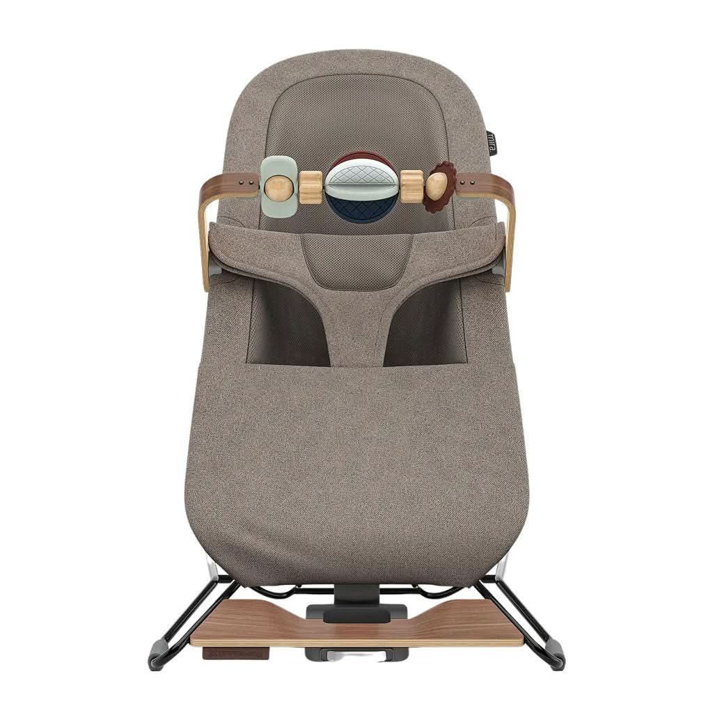 UPPAbaby-Mira-Bouncer-Wonder-Wheel-Toy-Bar,-Multicolor,Walnut-Wood,-Attached-with-Seat - ANB BABY
