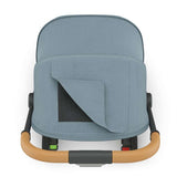 UPPAbaby Minu V3 Stroller, Dillan Stone Blue Carbon Frame Sand Leather, Above Window - ANB BABY