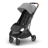 UPPAbaby Minu V3 Stroller, Greyson Charcoal Mélange Carbon Frame Saddle Leather - ANB BABY