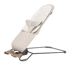 UPPAbaby Mira 2-in-1 Bouncer and Seat, Charlie, Sand Mélange, Black Frame, Walnut Wood, Main - ANB BABY