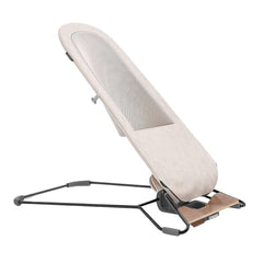 UPPAbaby Mira 2-in-1 Bouncer and Seat, Charlie, Sand Mélange, Black Frame, Walnut Wood, Right side - ANB BABY