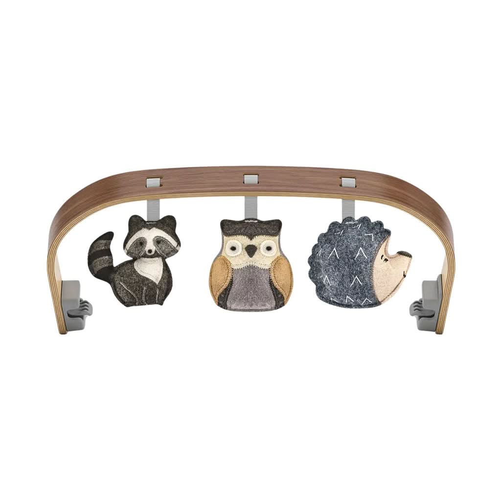 UPPAbaby Mira Bouncer Forest Fun Toy Bar, Grey Walnut Wood, Main- ANB BABY